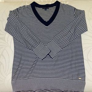 Tommy Hilfiger N-Blue/White V-Neck Pullover Tunic